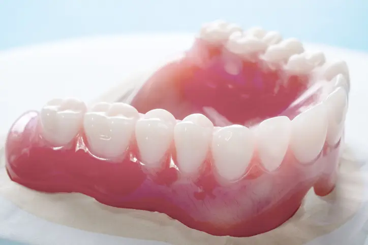 traditional denture for missing teeth