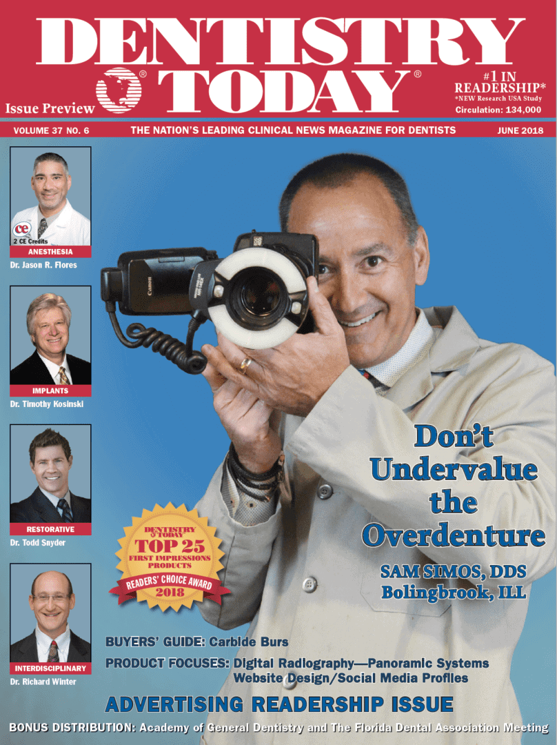 Cover Story: From surgical placement to final smile design, see a snap-in implant denture by Dr Sam Simos.
